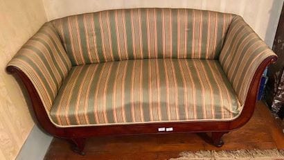 Sofa in wood and wood veneer, 

mid-19th...