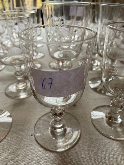 Important service en cristal monogrammé SB...