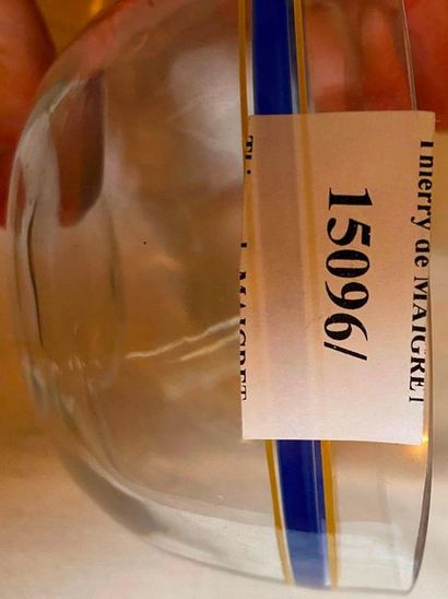 DAUM Nancy, suite de 5 verres à eau en verre.

On...