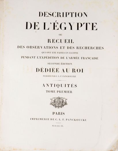 Description de l'Egypte ou Recueil des observations...