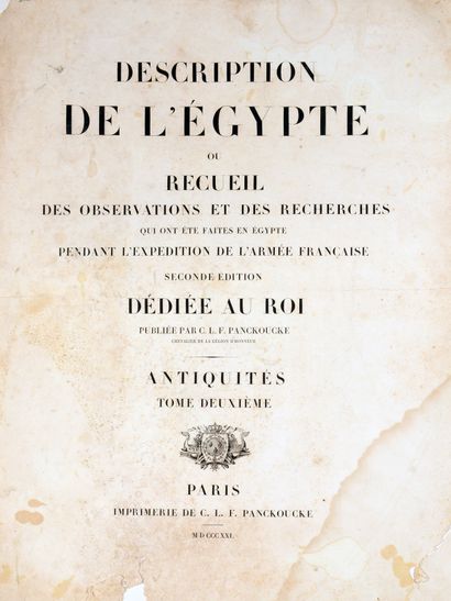Description de l'Egypte ou Recueil des observations...