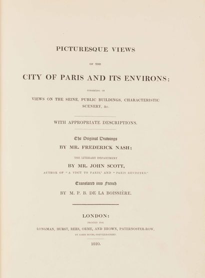 PARIS - Frederick NASH (1782-1856)

Picturesques...