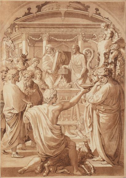 ANONYMOUS

Sacrifice scene after the antique.

Aquatint...