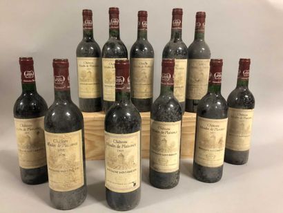 11 bouteilles Château MOULIN DE PLAISANCE,...