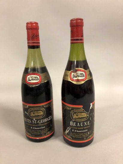 2 bouteilles BOURGOGNE F. Chauvenet (Nuits...