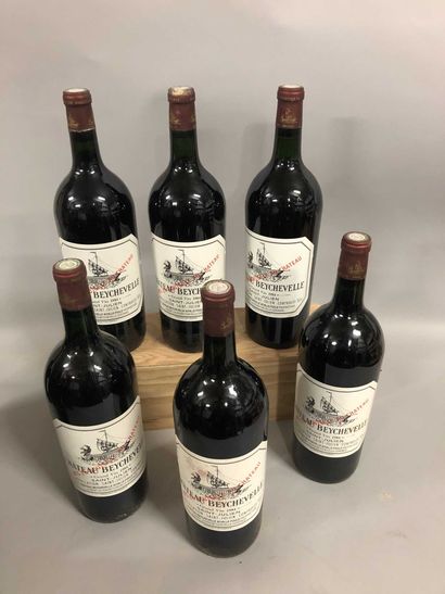 
6 magnums Château BEYCHEVELLE, 4° cru Saint-Julien...