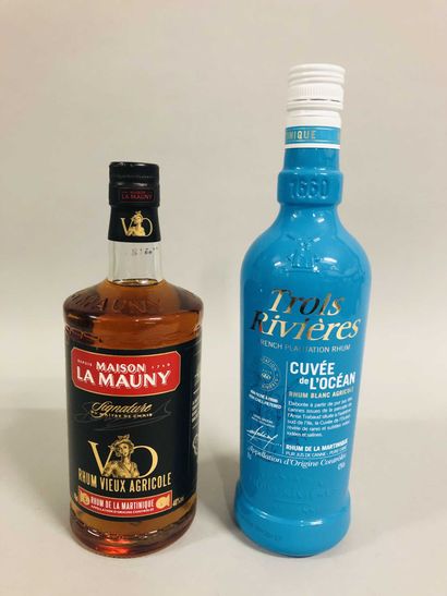 2 bouteilles RHUM (La mauny cuvée de l'océan,...