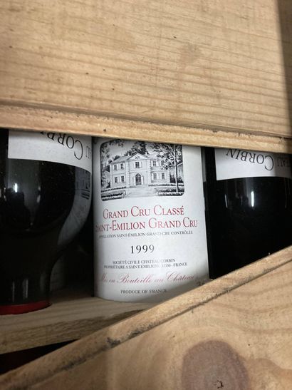 12 bouteilles Château CORBIN, Grand Cru St-Emilion...