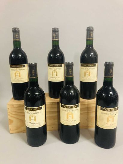 6 bouteilles LE CADET DE MARTINENS, Margaux...