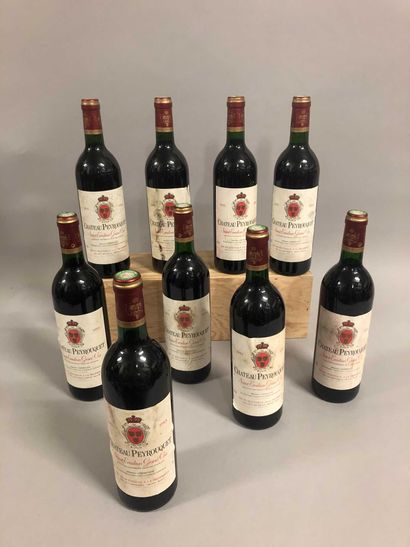 9 bouteilles Château PEYROUQUET, St-Emilion...