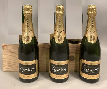 3 bouteilles CHAMPAGNE Lanson 1996