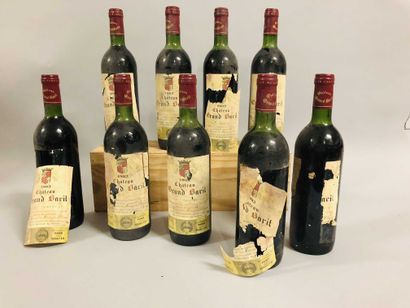 9 bouteilles Château GRAND BARIL, Montagne-St-Emilion...