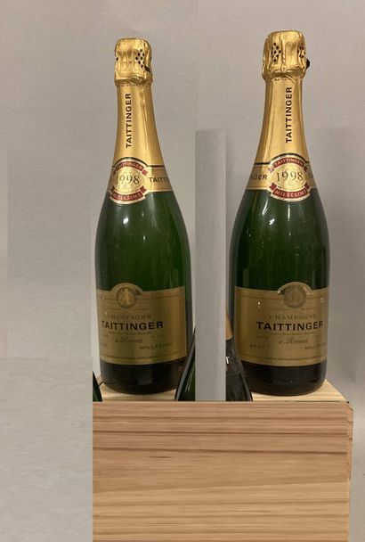 2 bouteilles CHAMPAGNE Taittinger 1998