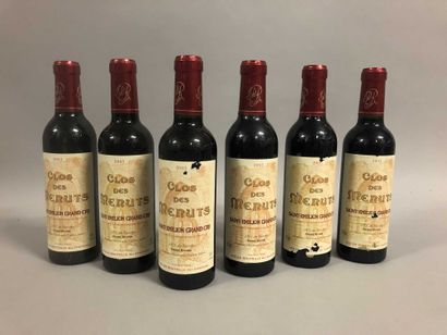 6 demi-bouteilles CLOS DES MENUTS, St-Emilion...