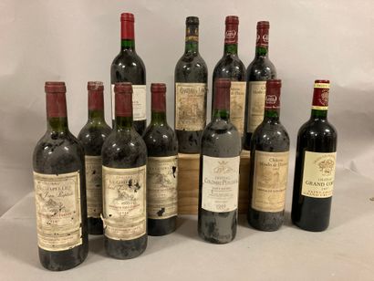 11 bouteilles BORDEAUX DIVERS (Montagne,...