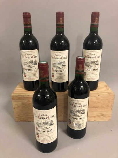 5 bouteilles Château LES ROUZES CLINET, Pomerol...