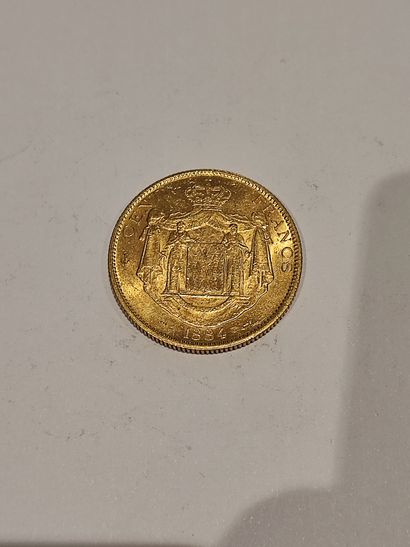 Pièce de 100 Francs or Charles III de Monaco,...