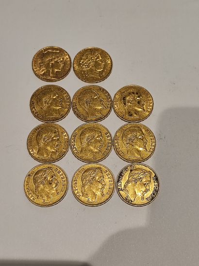 11 pièces de 20 Francs or