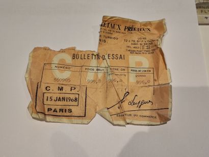Lingot en or n°860905
Poids brut : 999.8...