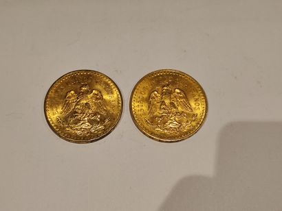 2 pièces de 50 Pesos or 1821/1946 et 182...