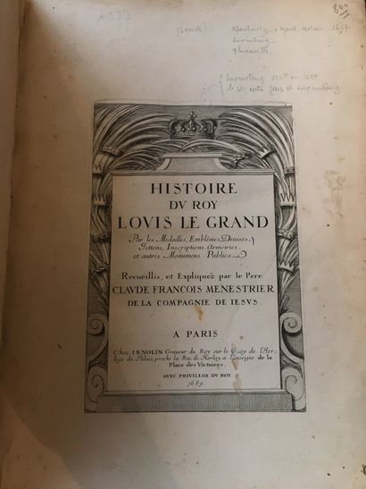 [NUMISMATIQUE]. MÉNESTRIER (Claude François)....