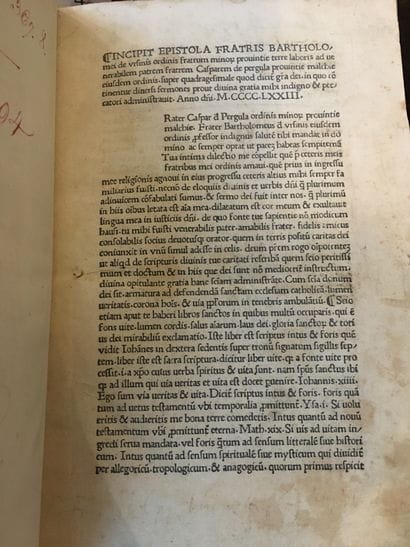 [INCUNABLE - BARTHOLOMÉ des URSINS/QUADRAGESIMALE]....