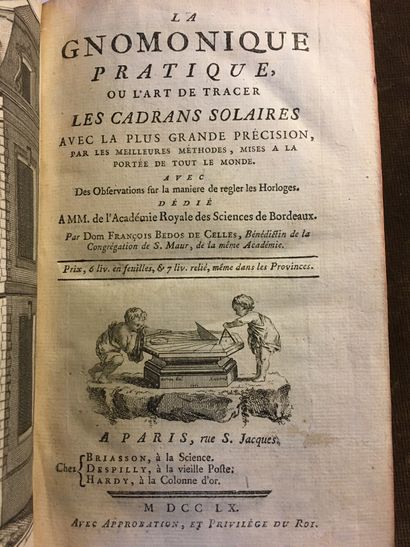 [GNOMONIQUE]. BEDOS deCELLES (François)....