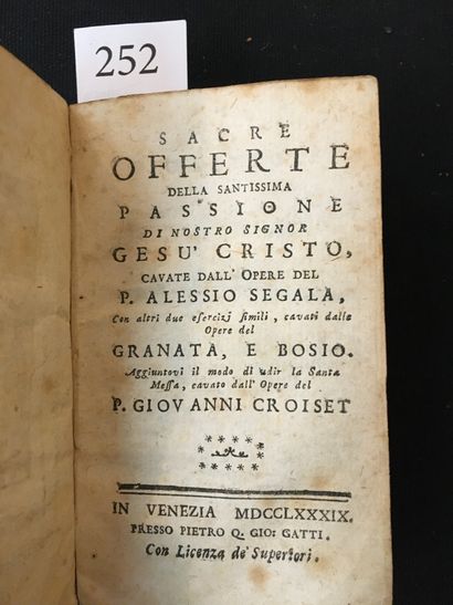 [RELIURE BRODÉE de FILS d'ARGENT]. Sacre...