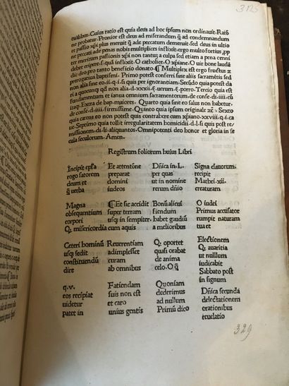 [INCUNABLE - BARTHOLOMÉ des URSINS/QUADRAGESIMALE]....