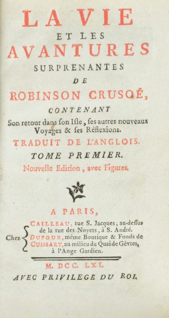 [De FOE (Daniel)].
La Vie et les avantures...