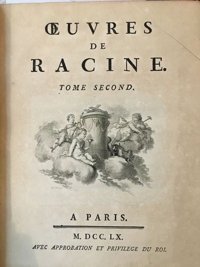 RACINE (Jean).
OEuvres. A Paris, 1760. 3...