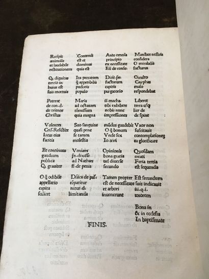 [INCUNABLE - BARTHOLOMÉ des URSINS/QUADRAGESIMALE]....