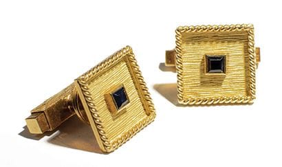 Pair of cufflinks in gold 750 thousandths,
composed...