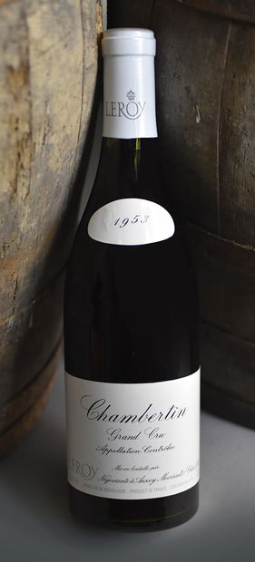 A bottle of Chambertin Grand Cru 1953,
Domaine...