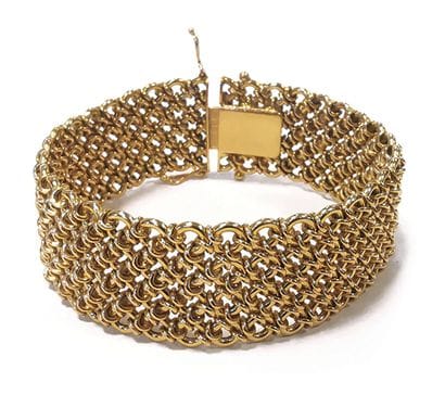 Ribbon bracelet in gold 750 thousandths composed
of...