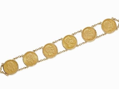 Articulated bracelet in gold 750 thousandths...