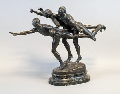 Alfred BOUCHER (1850-1934)
At the goal
Patinated...