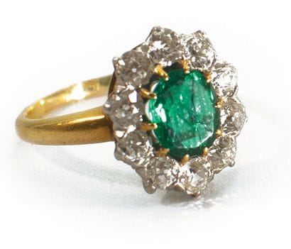 Small ring pompadour out of gold 750 and...
