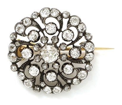 Brooch in gold 750 and silver 800 thousandths
stylizing...
