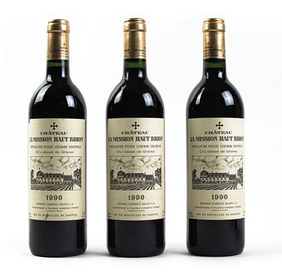 Three bottles of Château LA MISSION HAUT-BRION...