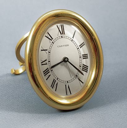 CARTIER
Alarm clock ''Baignoire'' in gilt...