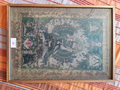 TIBET 
Divinités 
Tanka gouaché 
41 x 29