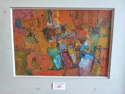Chafik ABBOUD 
Composition
Gouache
Signée...