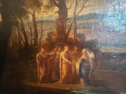 Neoclassical school. Allegorical scene. Oil...