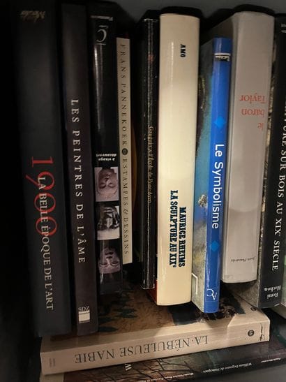 Two cases of art volumes including Symbolism,...