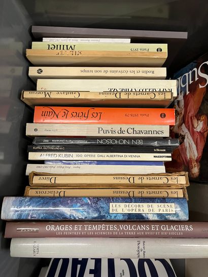 Two cases of art books including Carpaccio,...