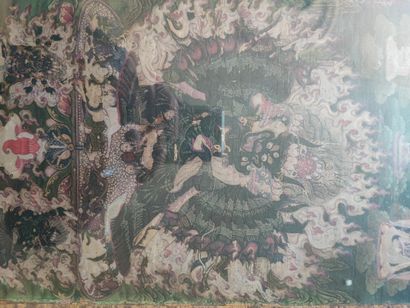 TIBET 
Divinités 
Tanka gouaché 
41 x 29