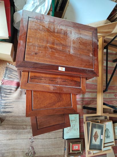 INDOCHINO work 
Four nesting tables in rosewood
scratches...