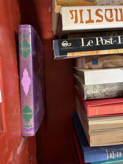 Two cases of art volumes including Art Nouveau,...