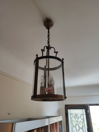 Pair of Louis XVI style six-light chandeliers....